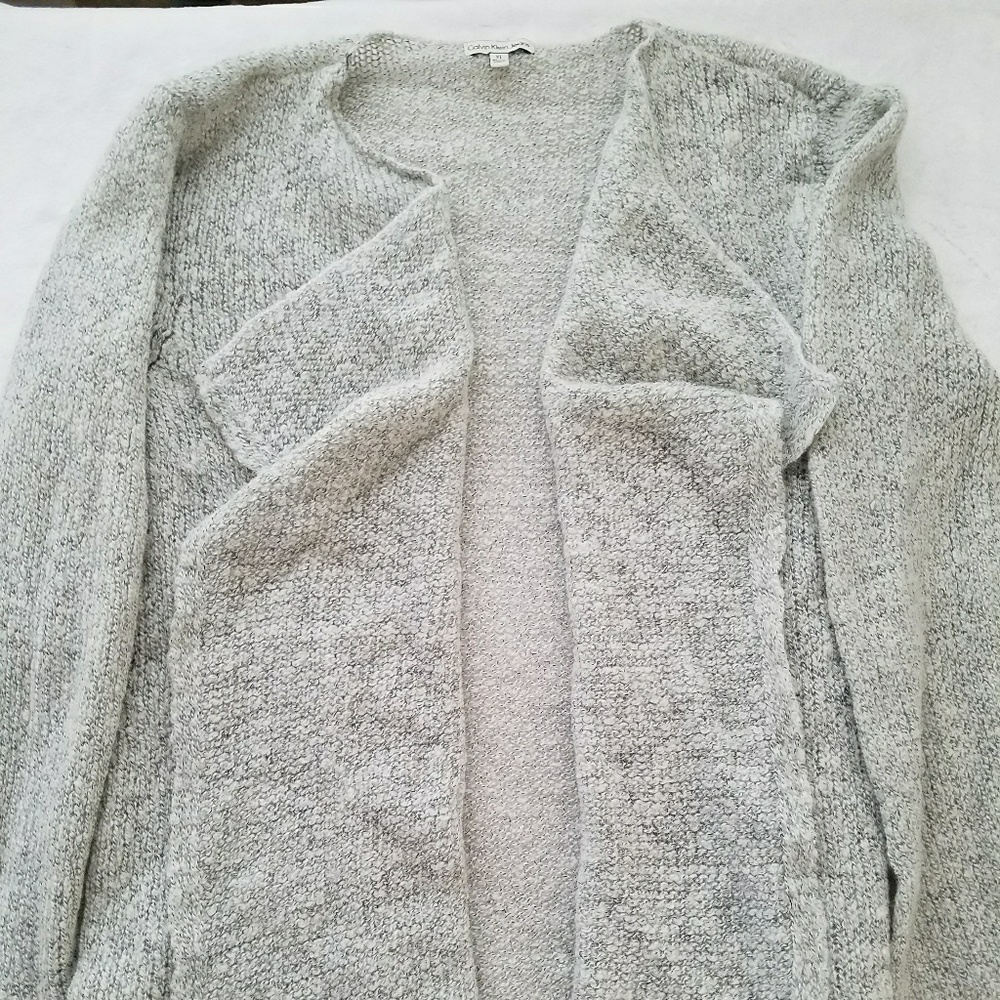 Calvin Klein (XL) Light Grey Cardigan loose knit
